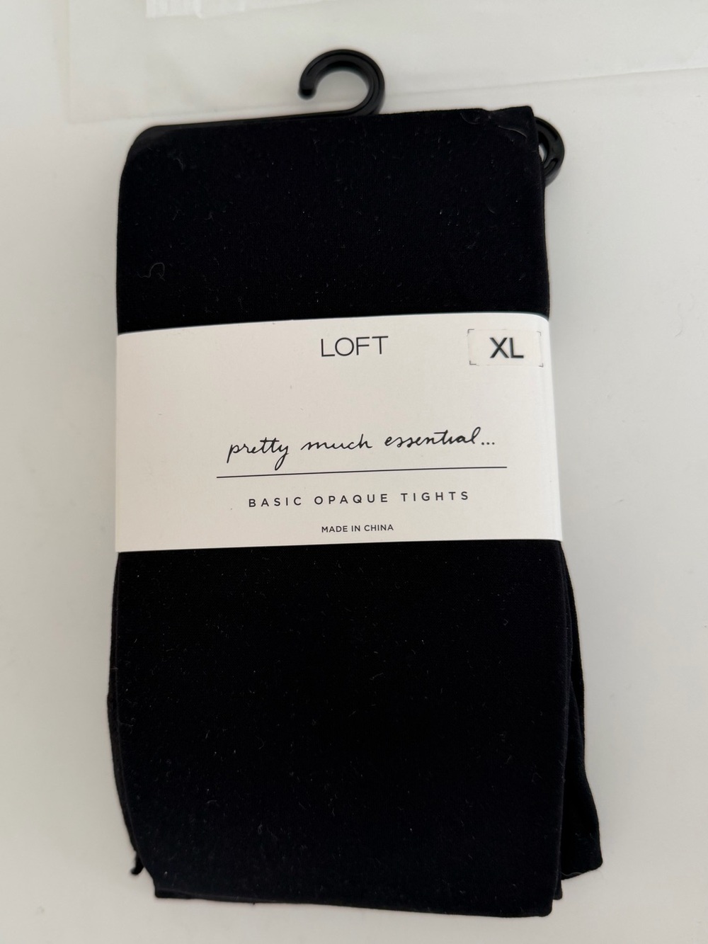 NWT LOFT Black Basic Opaque Tights